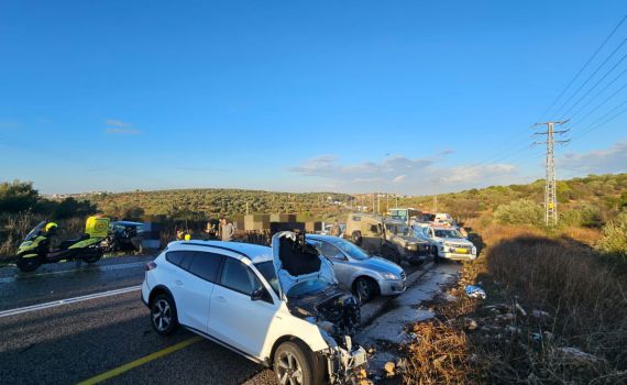 4 פצועים בתאונת דרכים בבנימין, בהם 2 במצב קשה