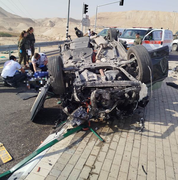 תאונה קטלנית: הרוג ו-6 פצועים בכביש 1 ליד ים המלח