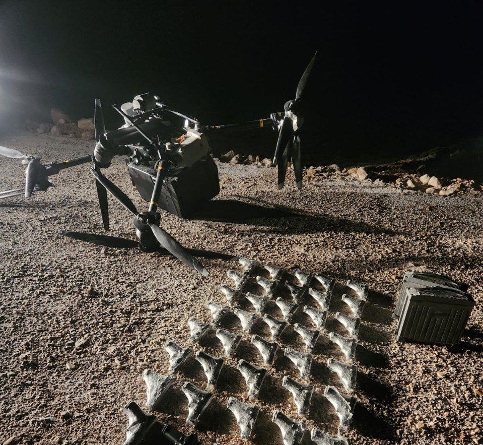 איום הרחפנים: סוכל ניסיון הברחה של 40 אקדחים בגבול ירדן