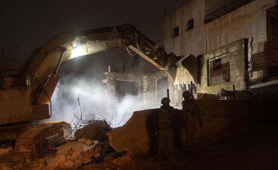 כוח צה"ל הרס את בית המחבל שרצח את אהרון כהן הי"ד בצומת הגוש