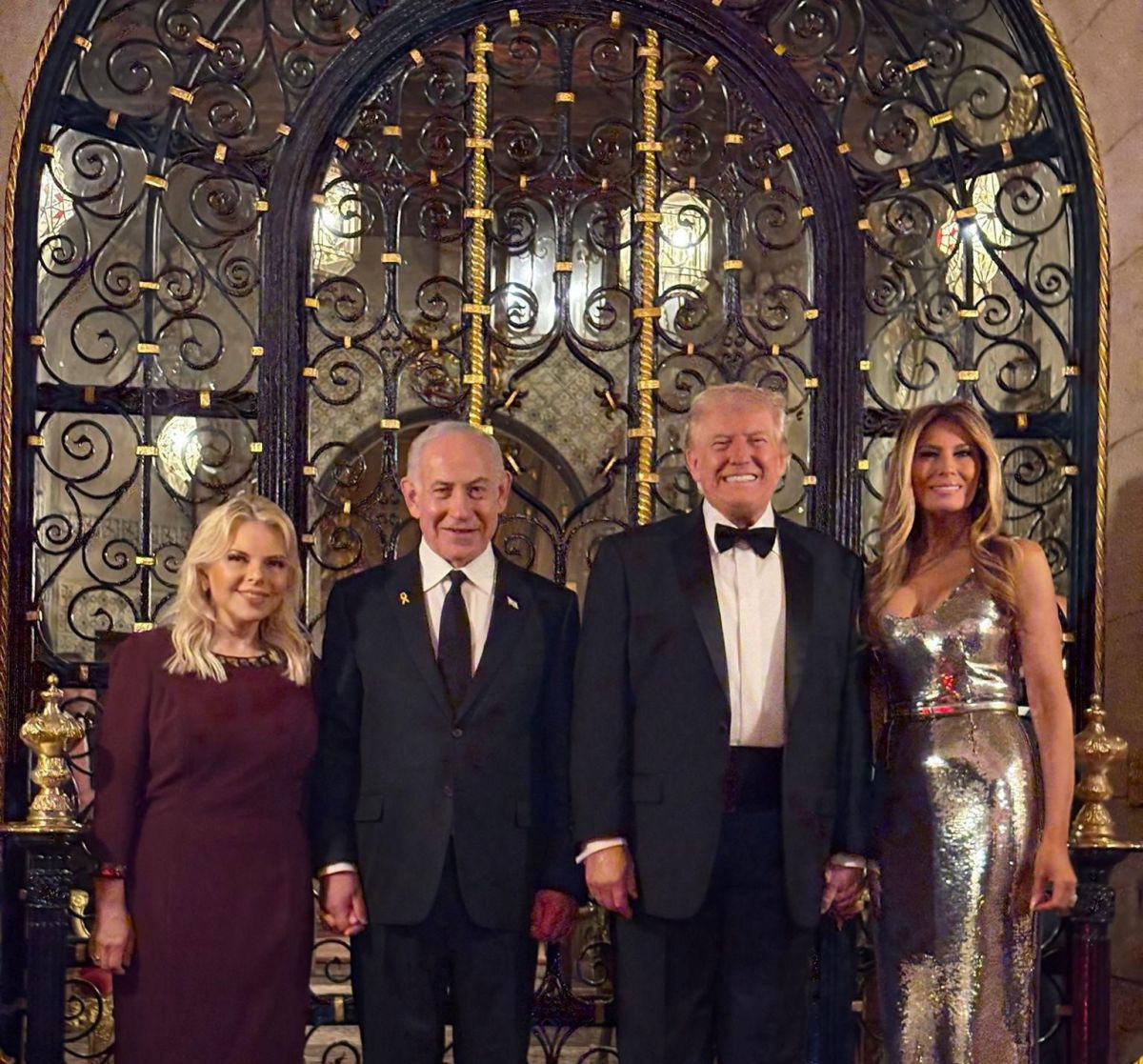 לפני החזרה לישראל: נתניהו השתתף במסיבה של טראמפ במאר-א-לאגו