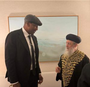 במהלך מסעו בארה"ב: הראשון לציון פגש את כוכב הכדורסל שהתגייר