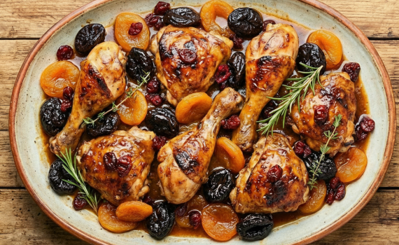 במיוחד לט"ו בשבט: מתכון לעוף עסיסי בפירות יבשים