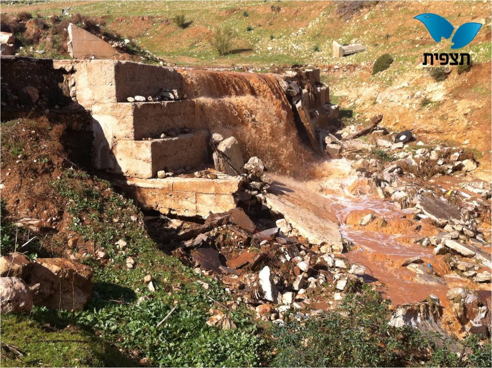 שטפון בבקעת הירדן (פלג אמיתון סוכנות תצפית)