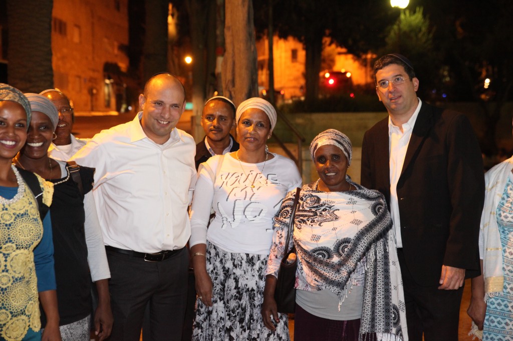 נפתלי בנט ואבי וורצמן בסיור בירושלים קרדיט צילום גדעון שרון