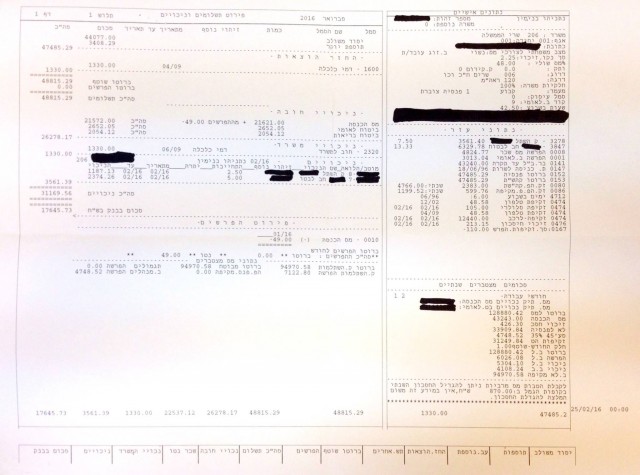 תלוש שכר נתניהו