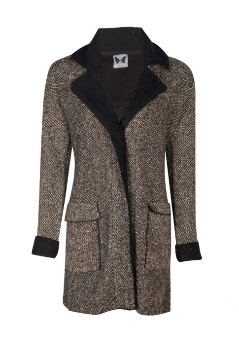 קרייזי ליין, מעיל שילוב פרווה הפוכה, 569.90 שח (צילום: שי נייבורג )