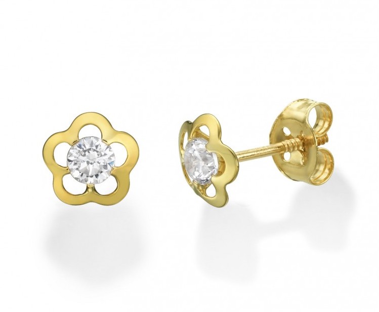 3-197688-stud-earrings-kids-earrings-yellow-gold-cubic-zirconia-6-CV1477816867VC