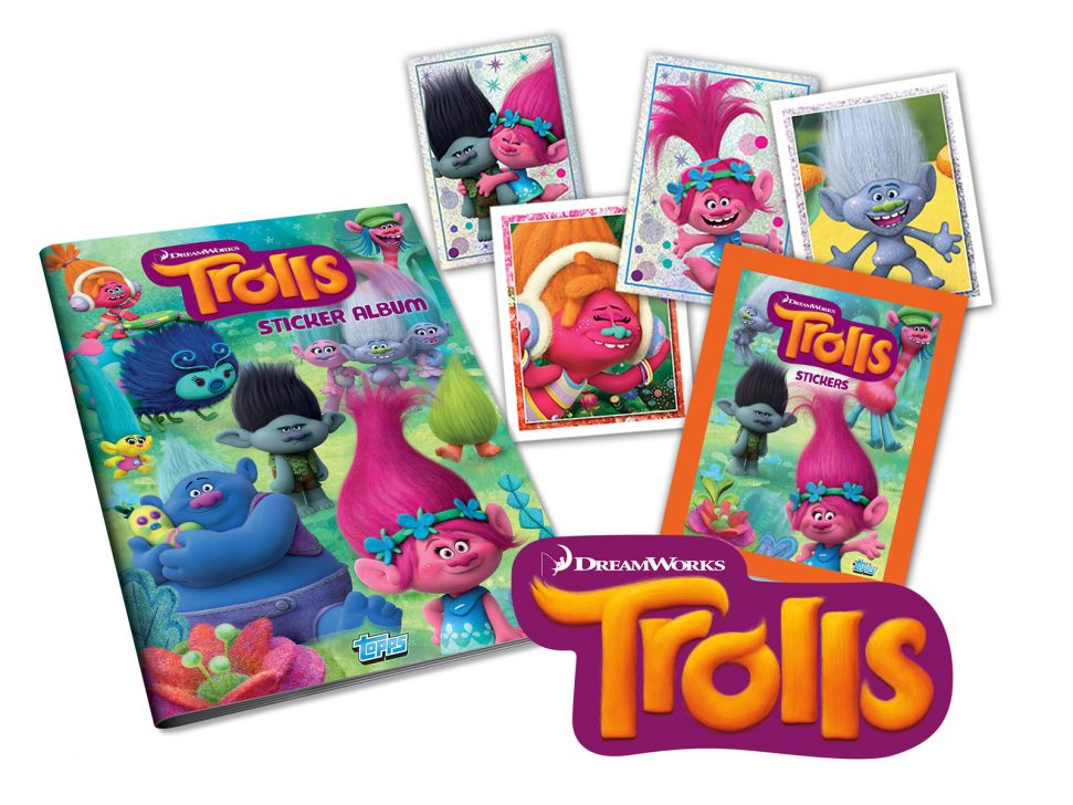 TROLLS-פלפוט אלבום איסוף ומדבקות צילום סטודיו פלפוט