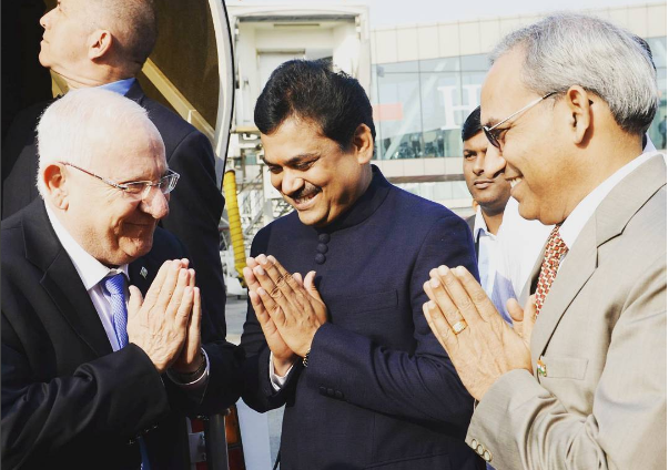 מבקר בהודו(צילום מסך מתוך האינסטגרם של ריבלין)