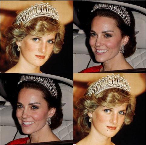 יש דמיון? קייט והנסיכה דיאנה (צילום מתוך אינסטגרם)