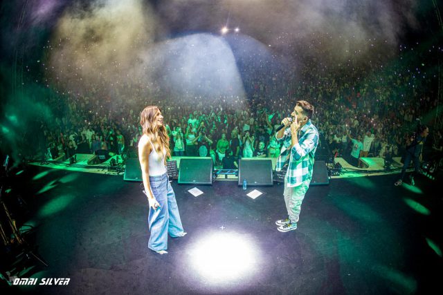 אודיה מארחת את אדיר גץ בקיסריה (צילום: עומרי סילבר)