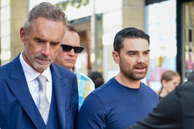 בן שפירו וג'ורדן פיטרסון בירושלים (צילום: אריה לייב אברמס, פלאש 90)