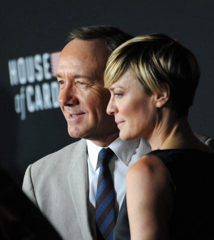 קווין ספייסי עם רובין רייט באירוע של "בית הקלפים" (Featureflash Photo Agency / Shutterstock.com)