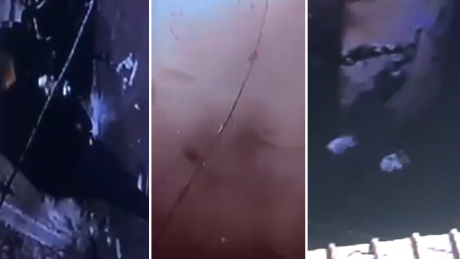 משמאל לימין: כילאני שניות לפני הפיצוץ, רגע הפיצוץ, והאדם שלטענת הפלסטינים הניח את המטען (מצלמות אבטחה)